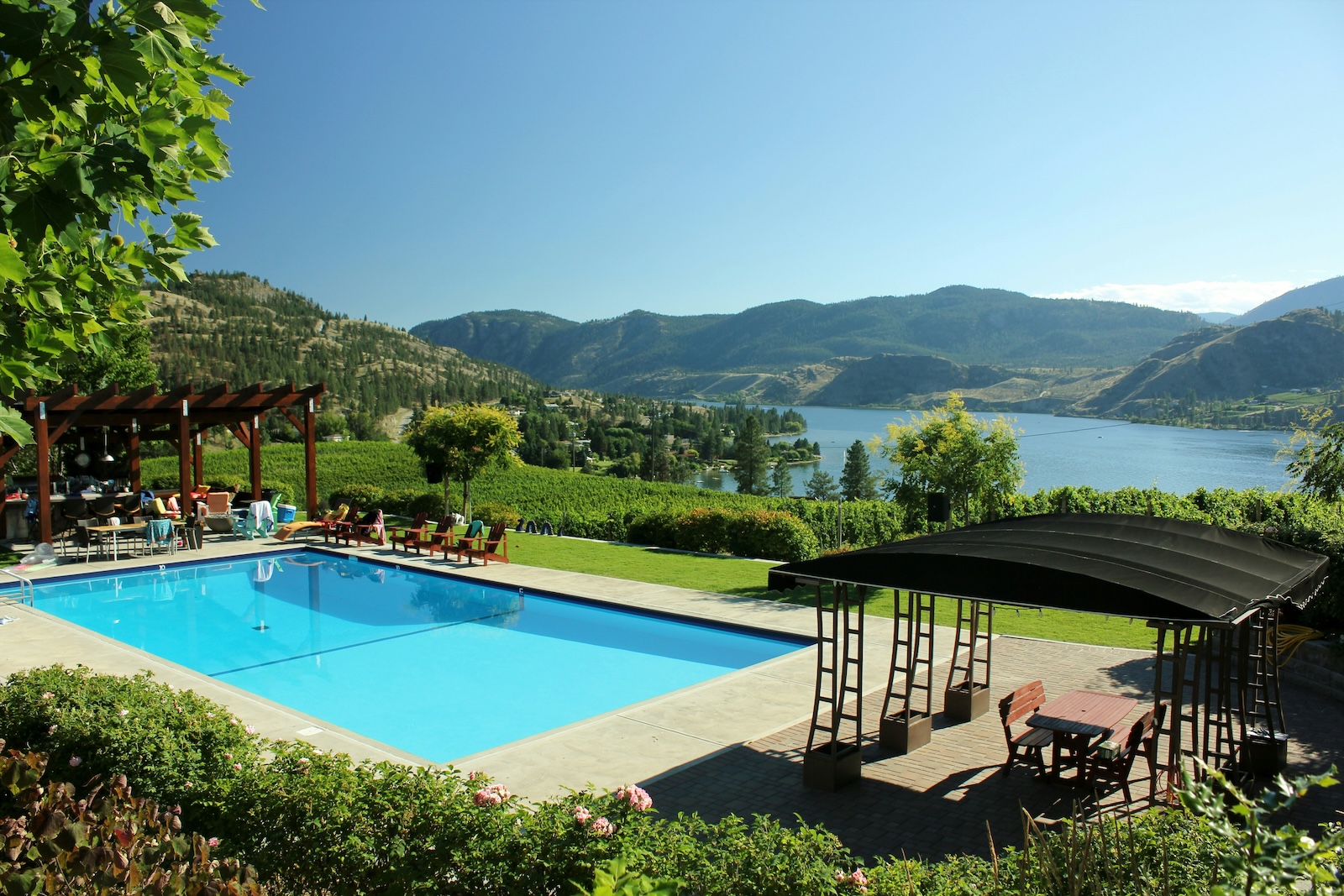 poolside okanagan valley summer